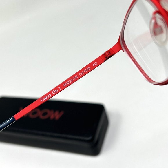 Woow Carry On 1 Eyeglasses Frame Col. 9528 AO Fluo Red Cherry 49 [] 22 140 - Picture 9 of 14